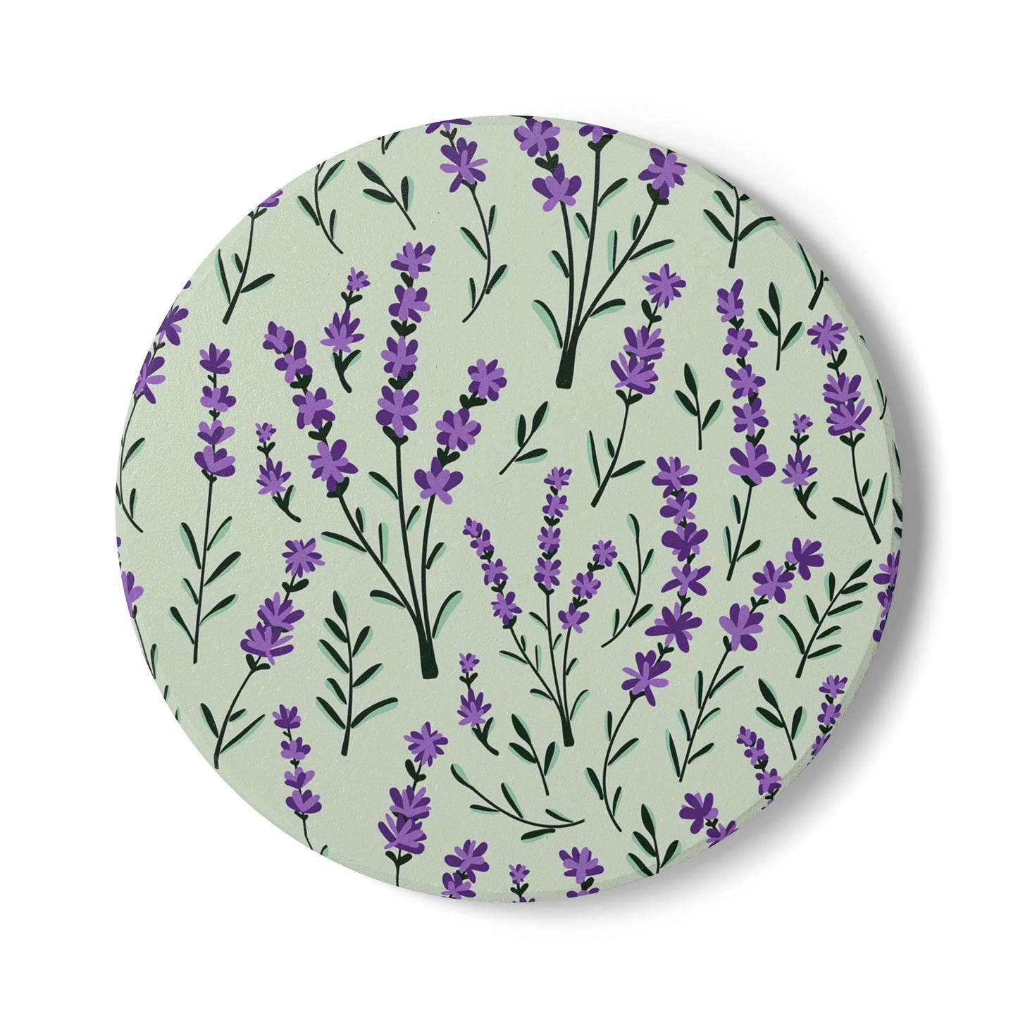 Lavender Sage - Ceramic Tile Coaster, Cork Backed - Round or Square Size Choices, Perfect for Home Decor & Gifts - Priced per coaster