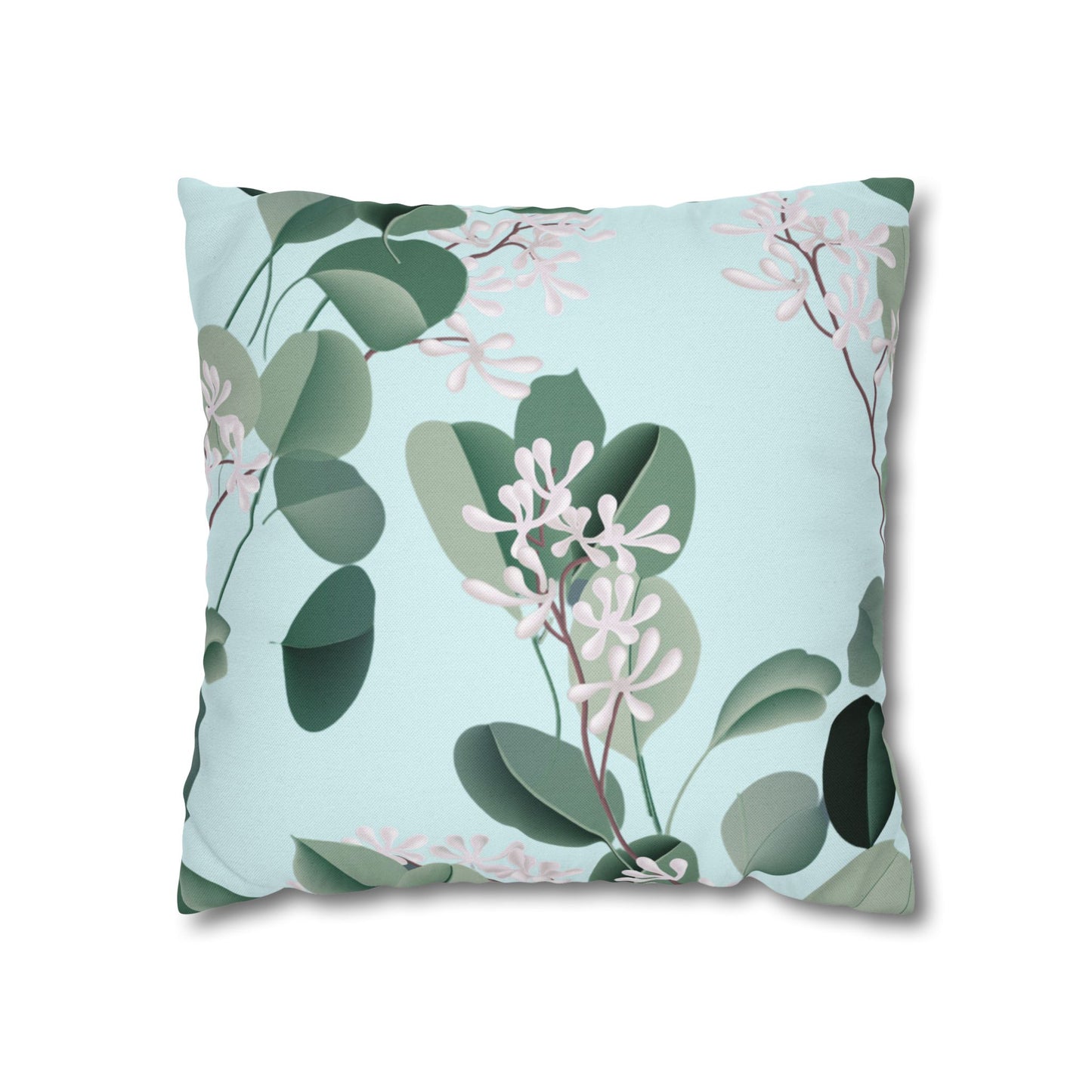 Spa Day Printed Square Pillow Cover (no insert) - Multiple Sizes (14"x14", 16"x16", 18"x18", 20"x20"), Includes zipper closure