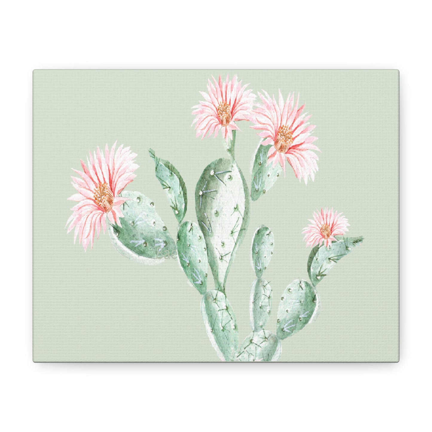 Cactus Flower Canvas Art Wall Print - Multiple Sizing Options - Cactus Floral Art Canvas, Western Home Decor, Nature Lovers Gift, Cactus Artwork
