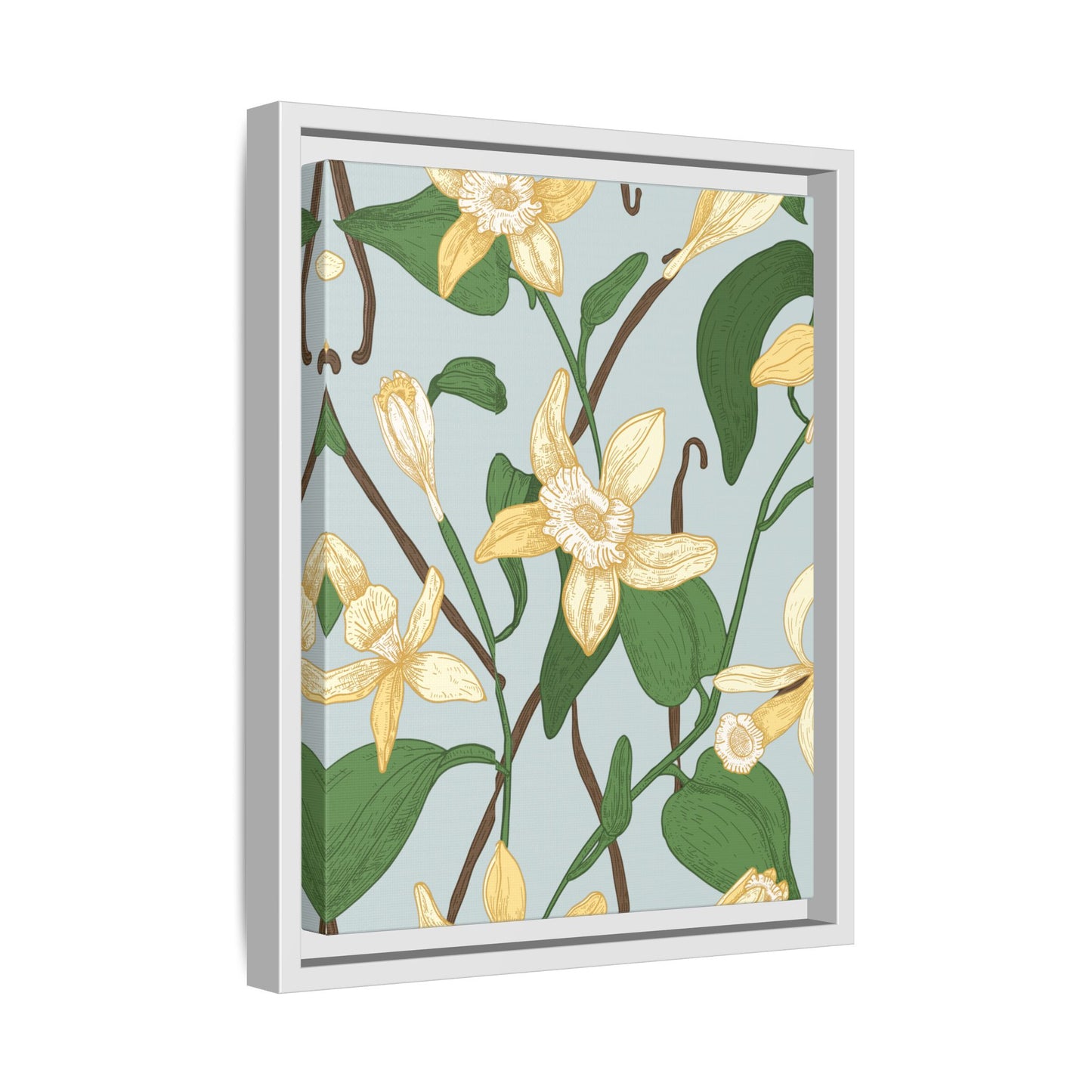 Vanilla Bean Framed Matte Canvas Art - Multiple Frame Colors & Size Options