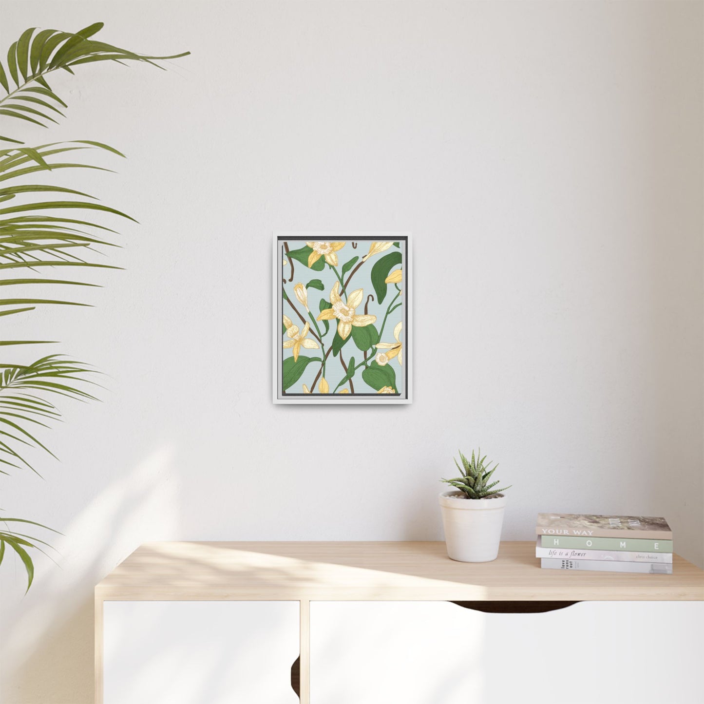Vanilla Bean Framed Matte Canvas Art - Multiple Frame Colors & Size Options
