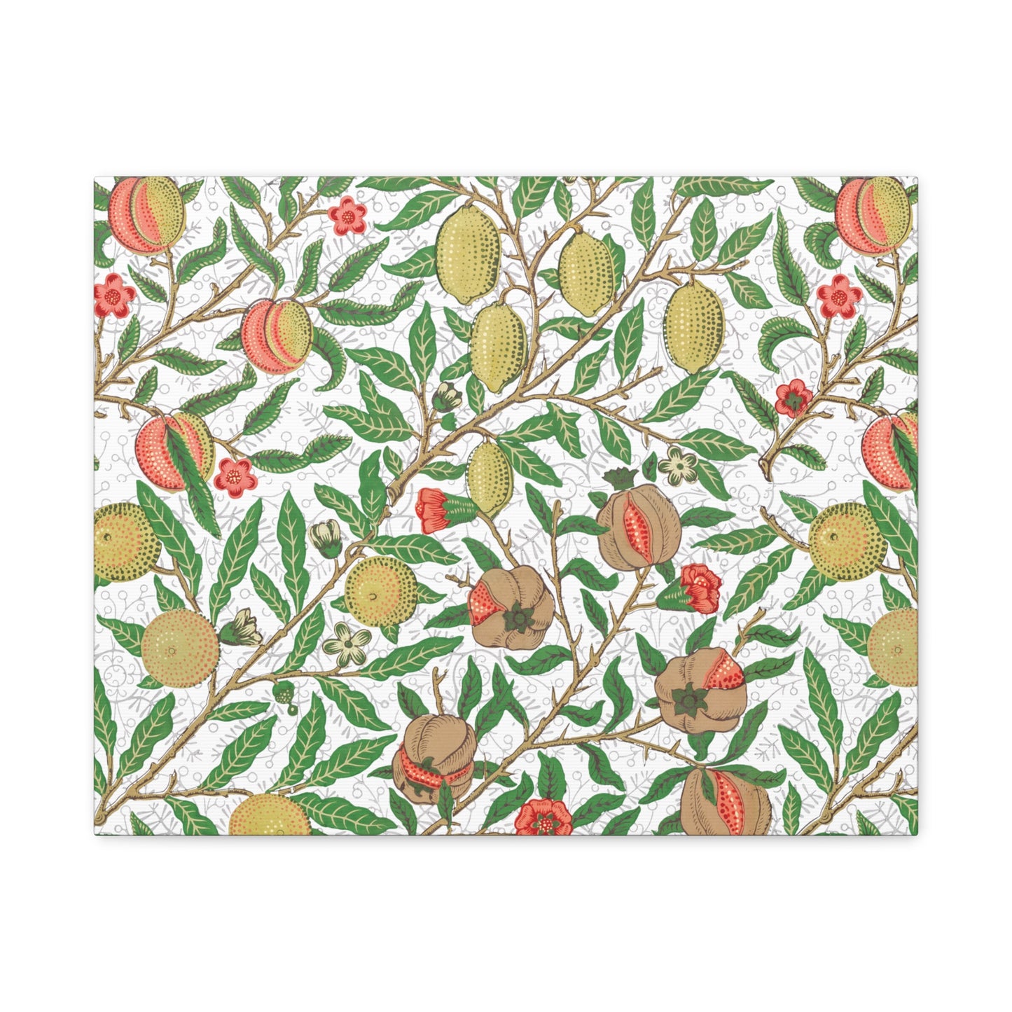 Lemon Verbena Canvas Art Print - Multiple Sizing Options - Stretched Canvas Wall Art, Botanical Wall Decor, Nature Art Print, Flower & Fruit Design, Fruit Illustration by Morris