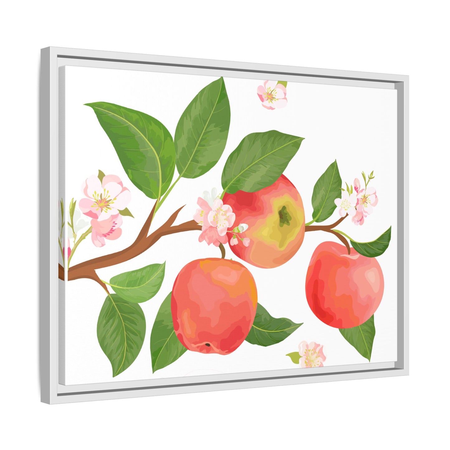 Apple Harvest Framed Matte Canvas Art - Multiple Frame Colors & Size Options