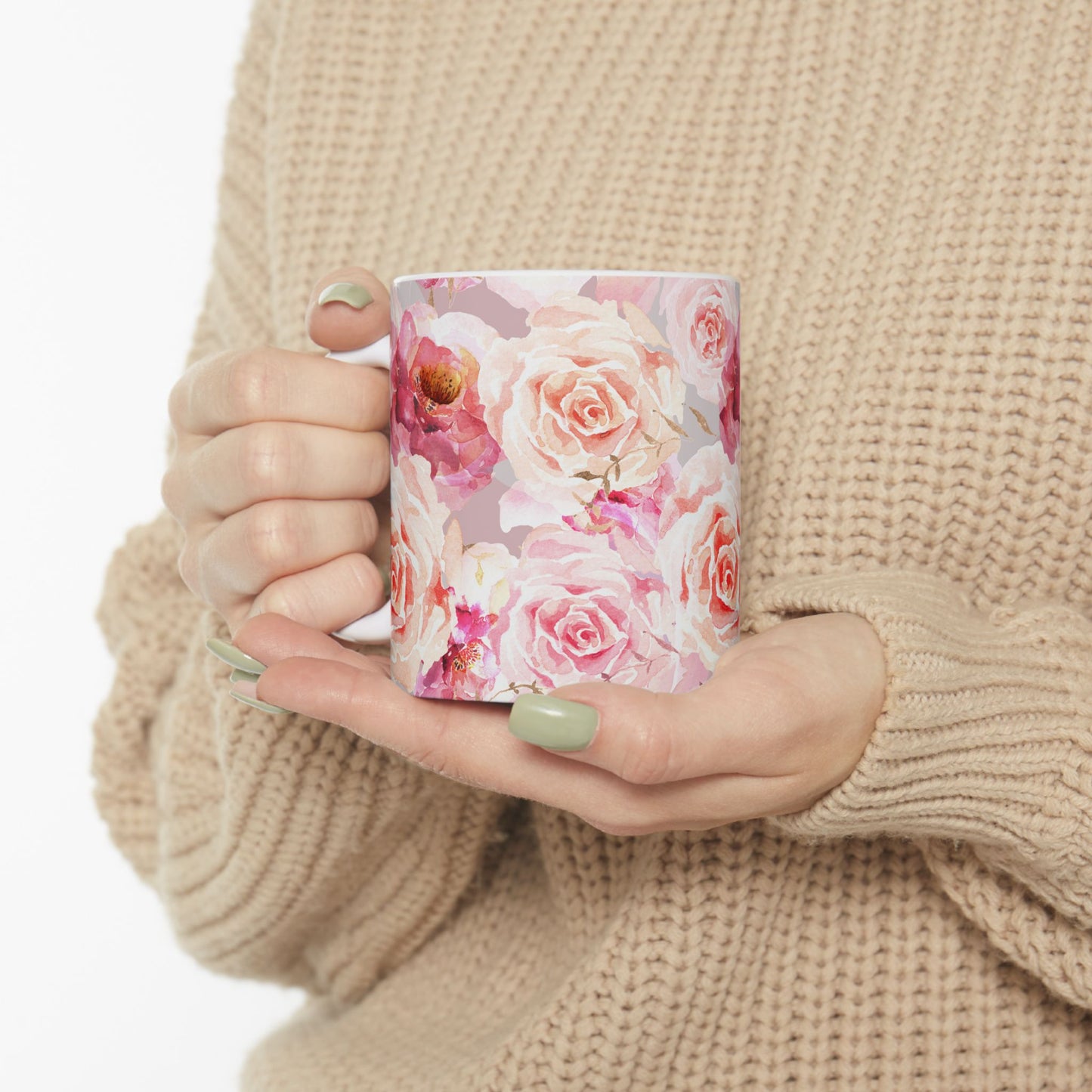 Bohemian Rose Ceramic Mug - 11 oz. & 15 oz. options
