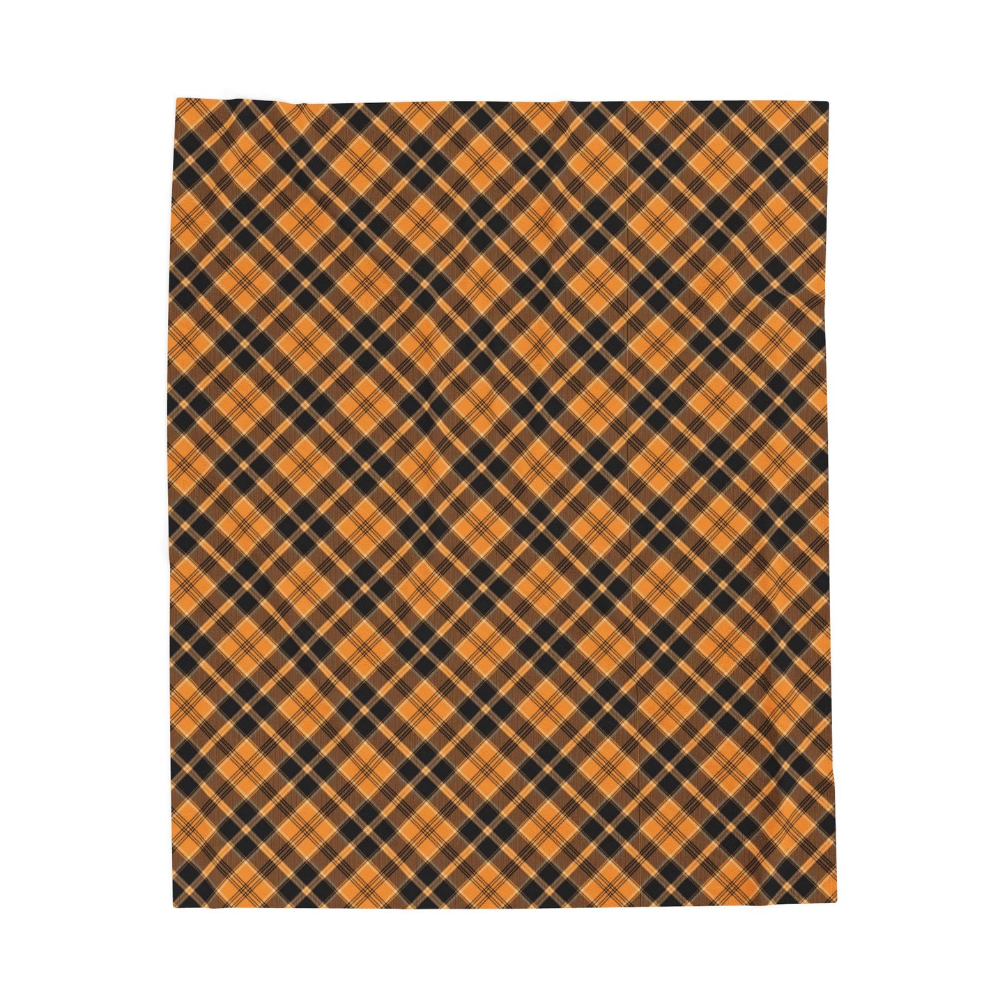 Halloween Plaid Velveteen Plush Blanket - Multiple Sizes (30"x40", 50"x60", 60"x80") Warm Throw for Fall Decor, Perfect Gift for Home, Halloween & Thanksgiving Throw Blanket