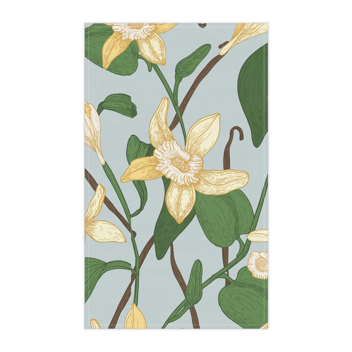 Vanilla Bean Printed Tea Towels - 100% Cotton Twill, 18" x 30"