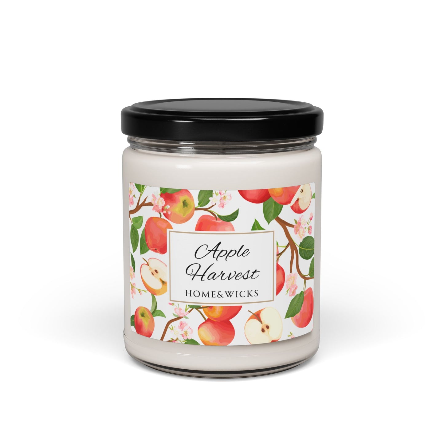 Homewares Apple Harvest candle jar with a decorative label on a white background