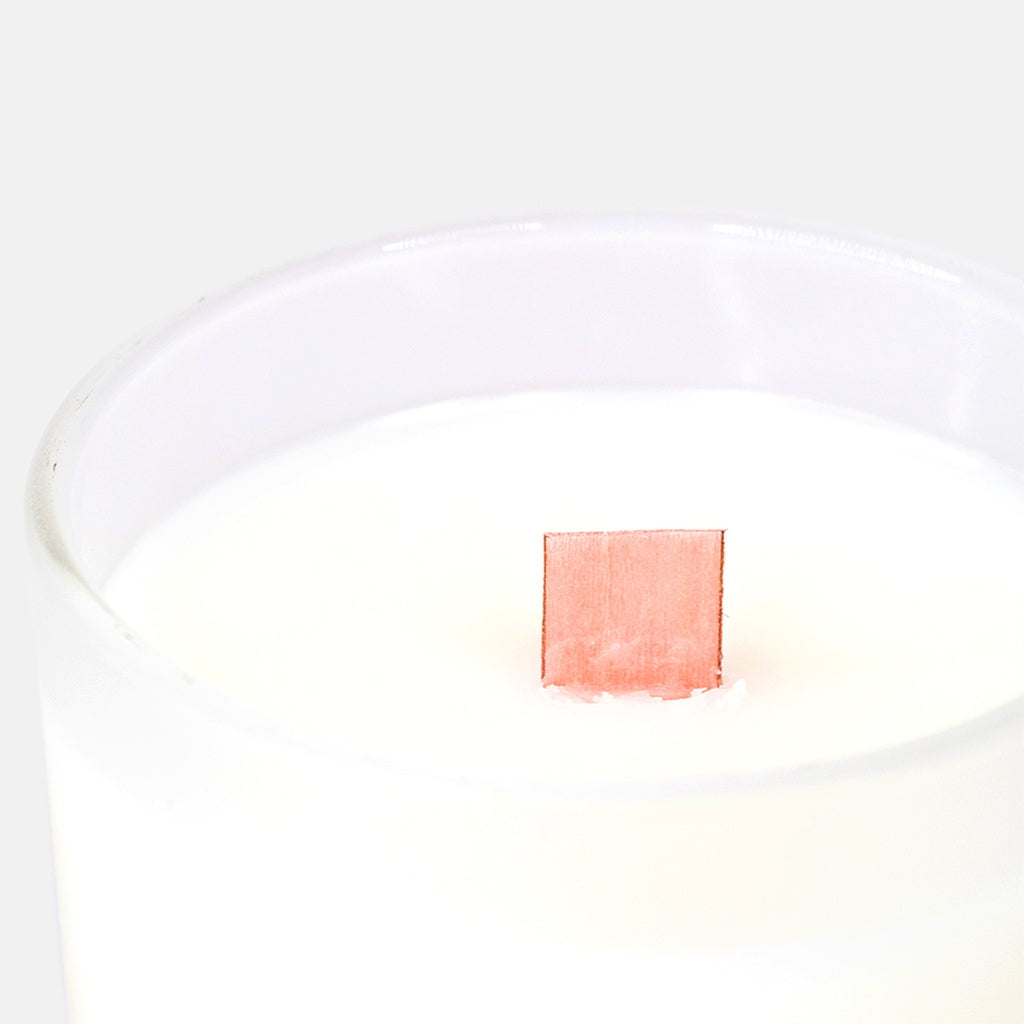 Happy Birthday Candle Pink Wood Wick Candle