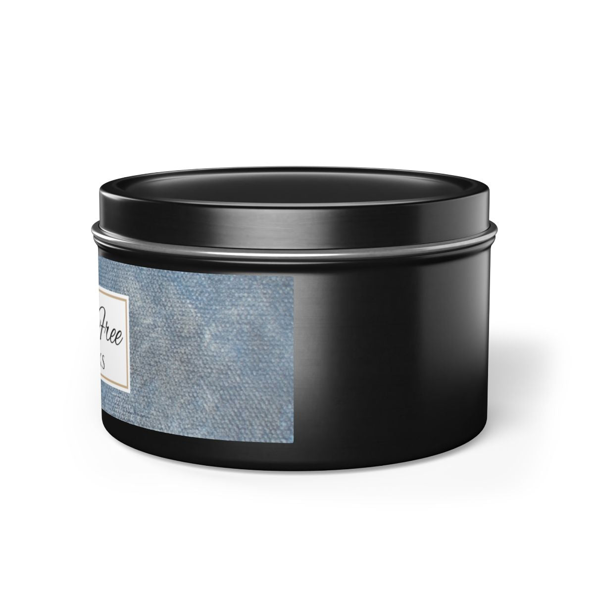 Fragrance Free Coconut Soy Wax Candle, 8 oz. Black Tin Jar with Lid - Unscented Coconut Soy Wax Candle