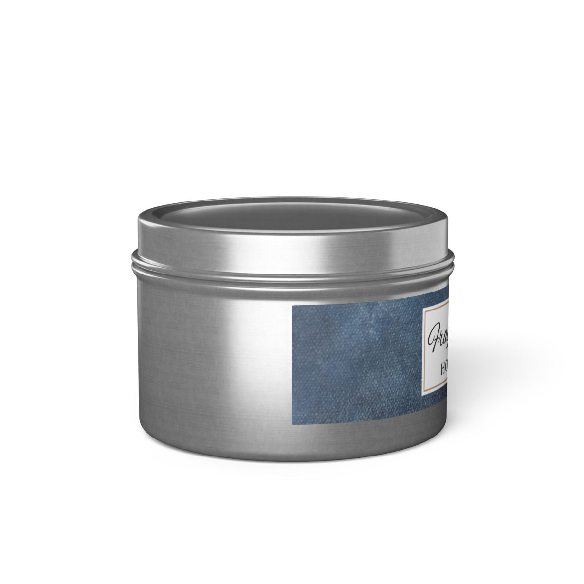 Fragrance Free Coconut Soy Wax Candle, 4 oz. Silver Tin Jar with Lid - Unscented Coconut Soy Wax Candle