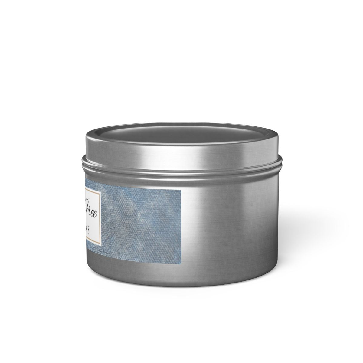 Fragrance Free Coconut Soy Wax Candle, 4 oz. Silver Tin Jar with Lid - Unscented Coconut Soy Wax Candle