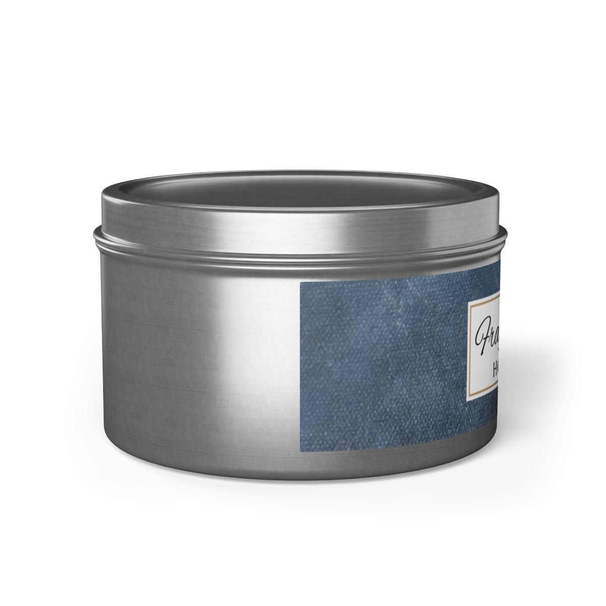 Fragrance Free Coconut Soy Wax Candle, 8 oz. Silver Tin Jar with Lid - Unscented Coconut Soy Wax Candle