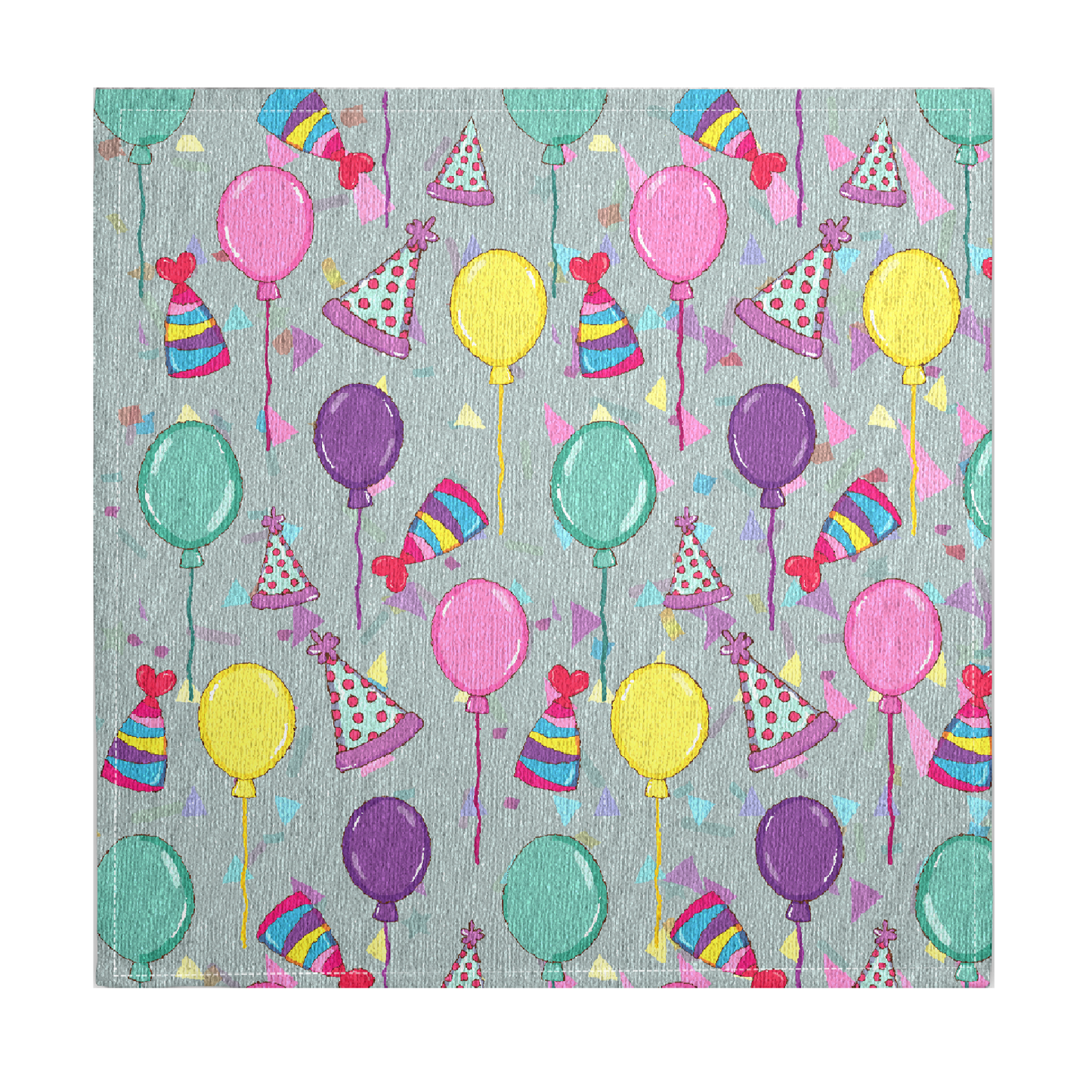 Happy Birthday Cotton Twill Dinner Napkins 22" x 22" - Birthday Celebration Cloth Napkins, Birthday Party Napkins, Birthday Party Reusable Cloth Napkins, 100% Cotton Birthday Napkins - Priced per Napkin