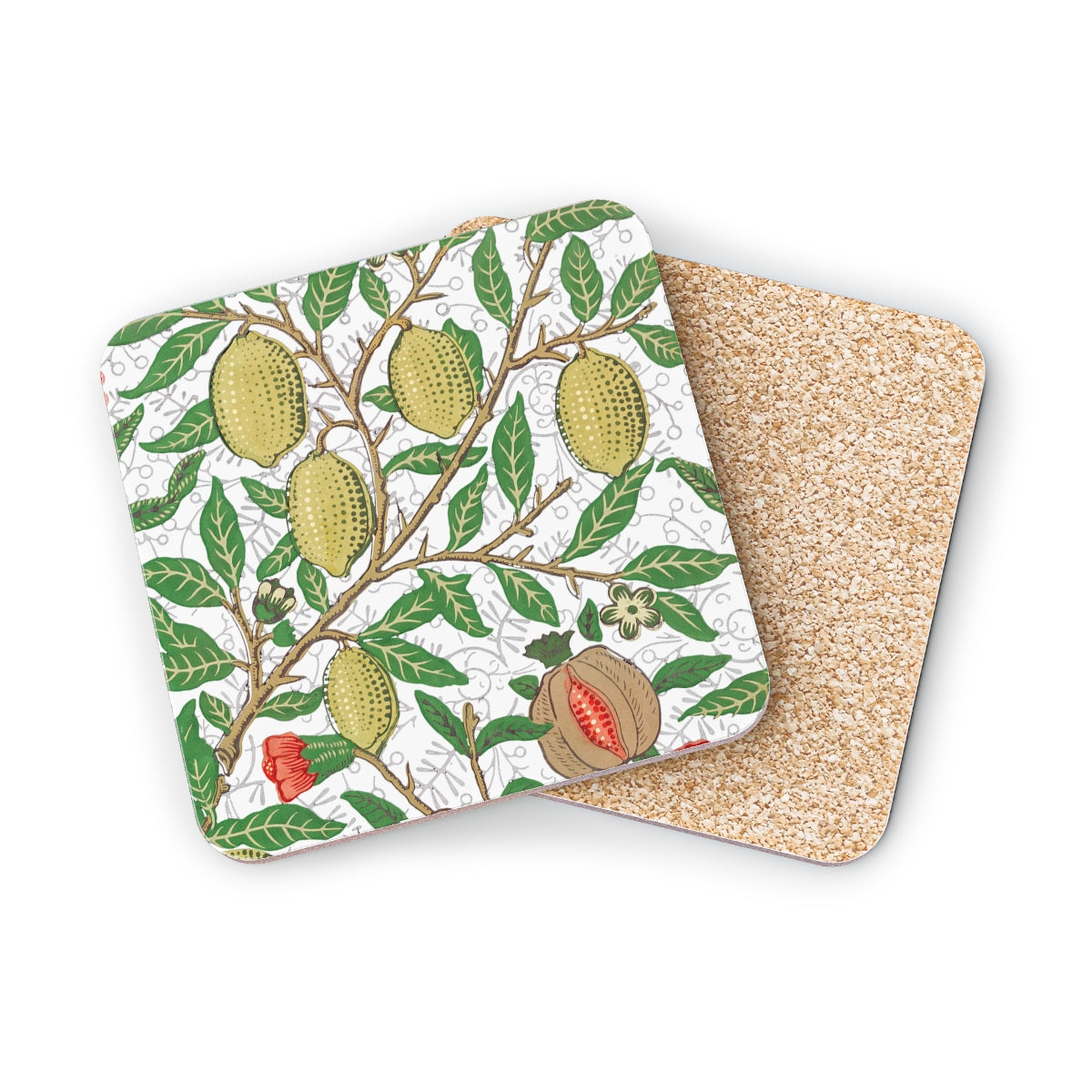Lemon Verbena - Square Hardboard Coaster, Cork Backed - 3.75" x 3.75" - Perfect for Home Decor & Gifts - Priced per coaster