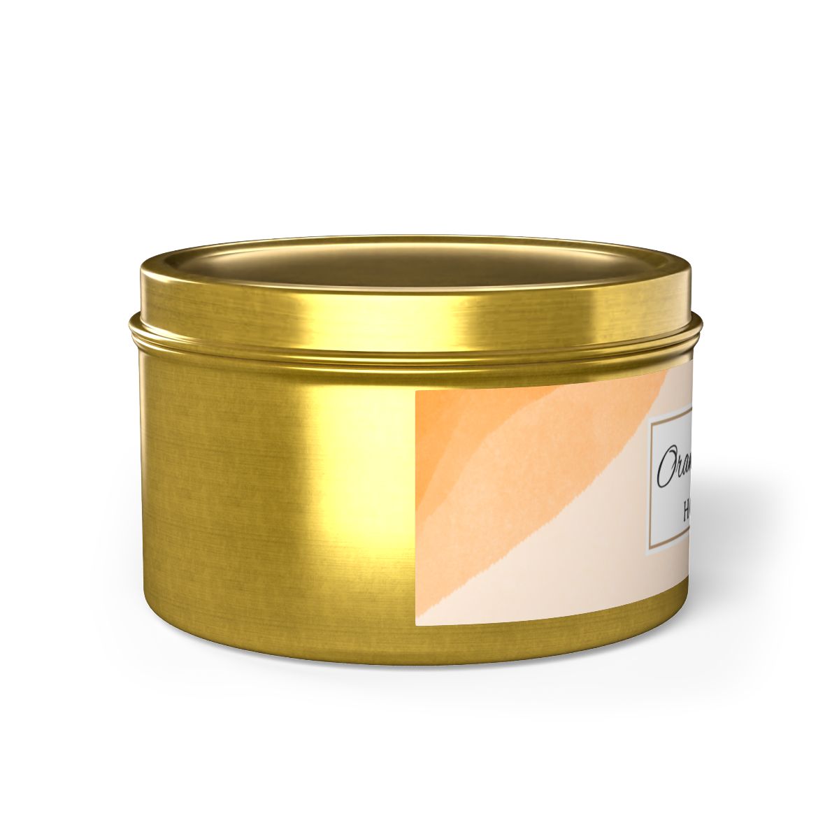 Orange Creamsicle Coconut Soy Wax Candle, 8 oz. Gold Tin Jar with Lid - Summer Candle, Orange Scented Candle, Gourmand Scented Candle