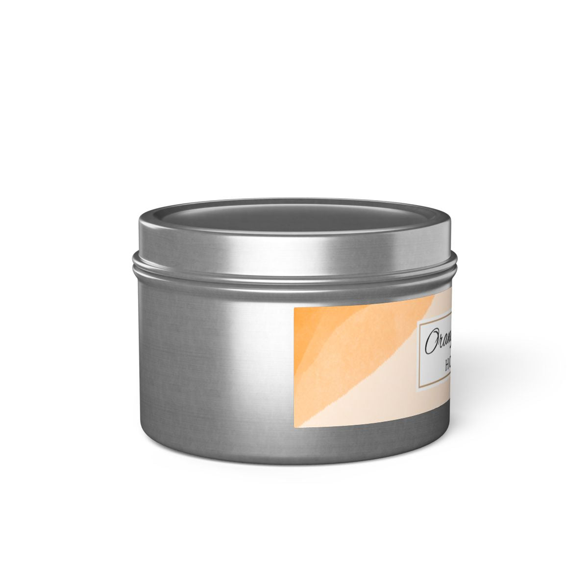 Orange Creamsicle Coconut Soy Wax Candle, 4 oz. Silver Tin Jar with Lid - Summer Candle, Orange Scented Candle, Gourmand Scented Candle