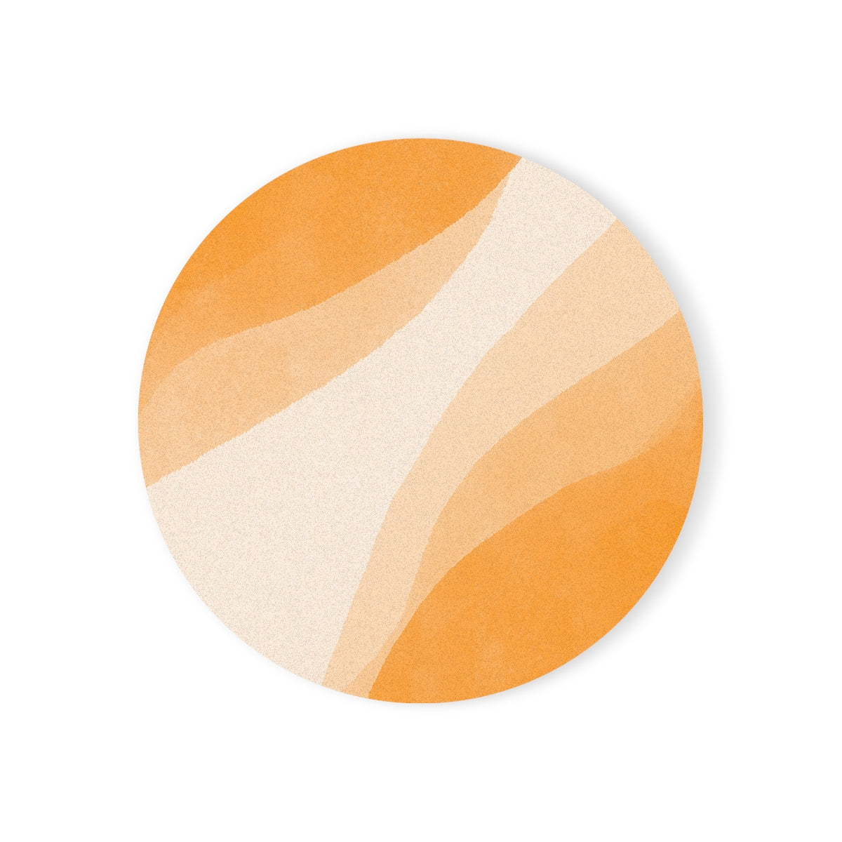 Orange Creamsicle - Round Hardboard Coaster, Cork Backed - 3.75" x 3.75" - Perfect for Modern Decor and Gifts - Priced per coaster