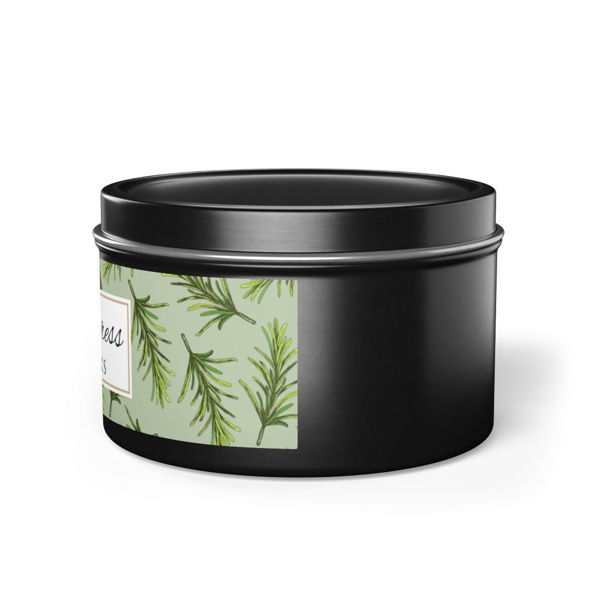 Sage & Cypress Coconut Soy Wax Candle, 8 oz. Black Tin Jar with Lid - Aromatic Scented Candle, Captivating Scented Candle, Fall Candle