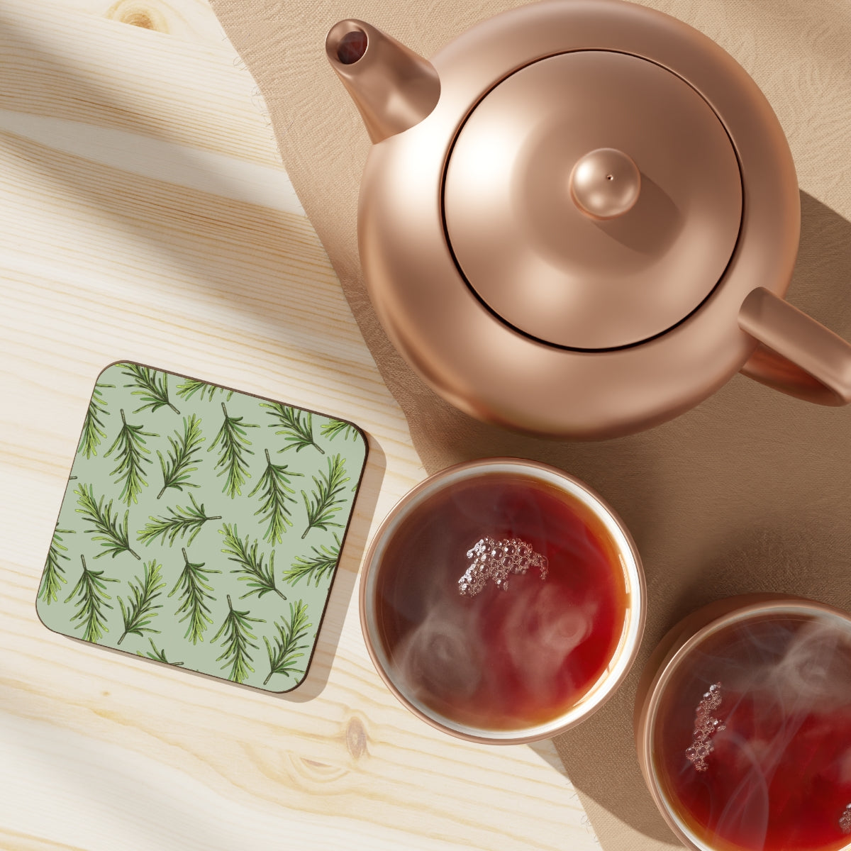 Sage & Cypress Coasters Hardboard Back - 4 Pack