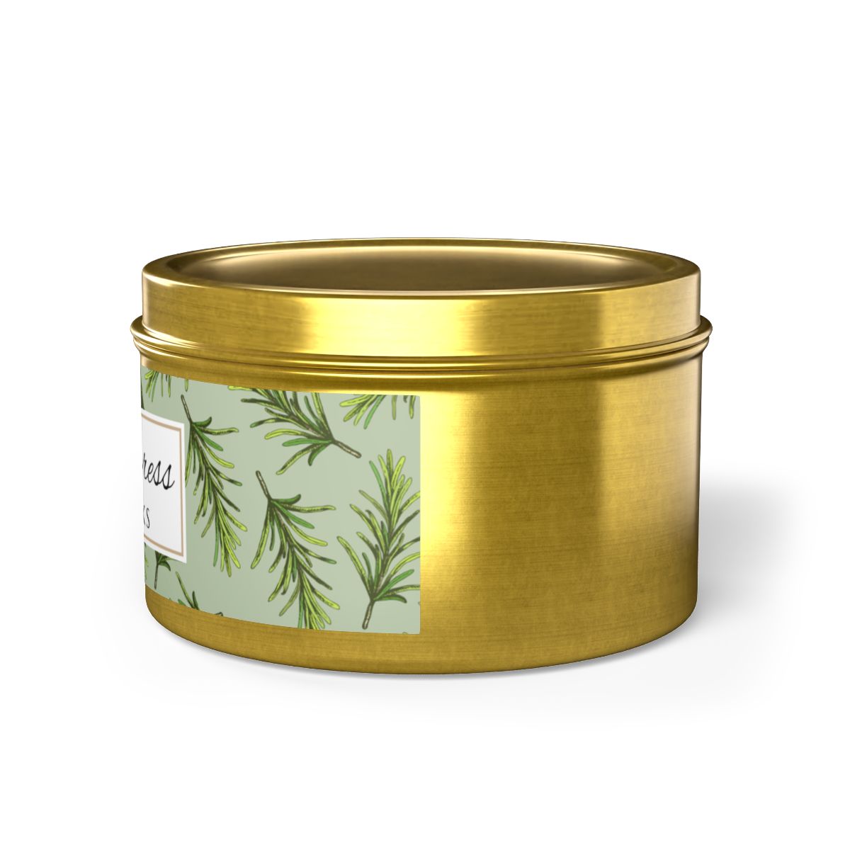 Sage & Cypress Coconut Soy Wax Candle, 8 oz. Gold Tin Jar with Lid - Aromatic Scented Candle, Captivating Scented Candle, Fall Candle