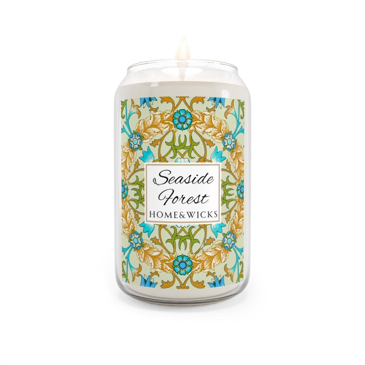 Seaside Forest Scented Soy Wax Candle, 13.75 oz. Clear Jar - Coastal Home Décor, Coast Scented Candle, Ozonic Marine Candle, Coastal Decor, Home Decor Gifts