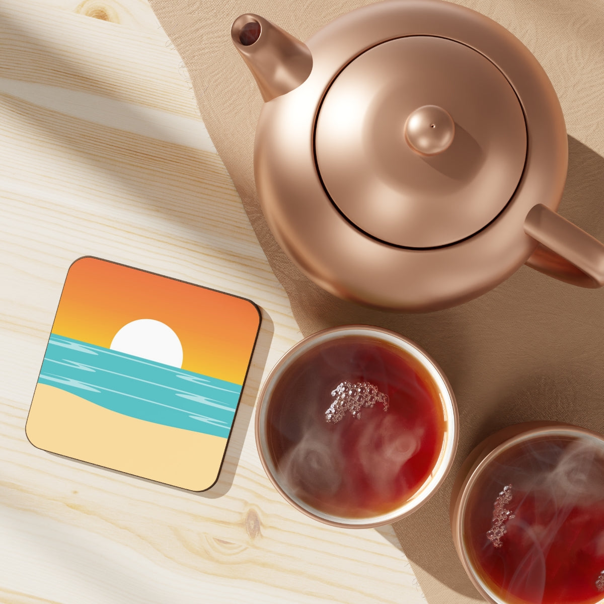 Soleil Coasters Hardboard Back - 4 Pack