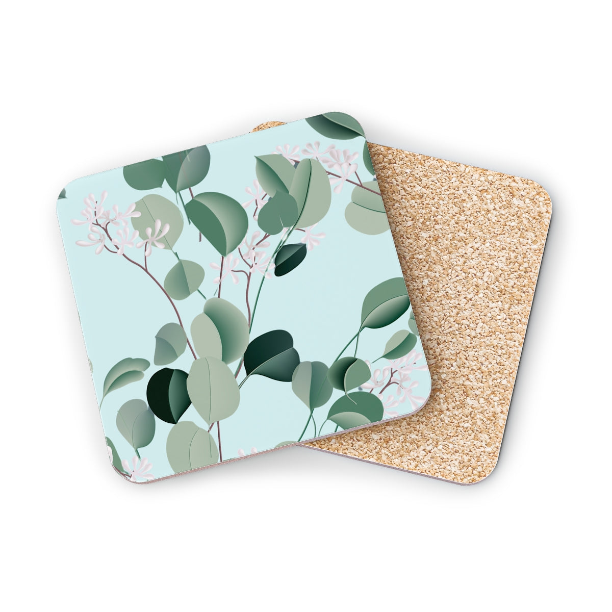 Spa Day - Square Hardboard Coaster, Cork Backed - 3.75" x 3.75" - Great for Home Decor & Gifts - Priced per coaster