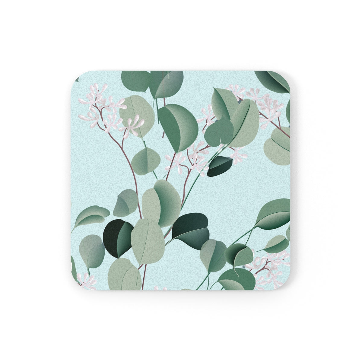 Spa Day - Square Hardboard Coaster, Cork Backed - 3.75" x 3.75" - Great for Home Decor & Gifts - Priced per coaster