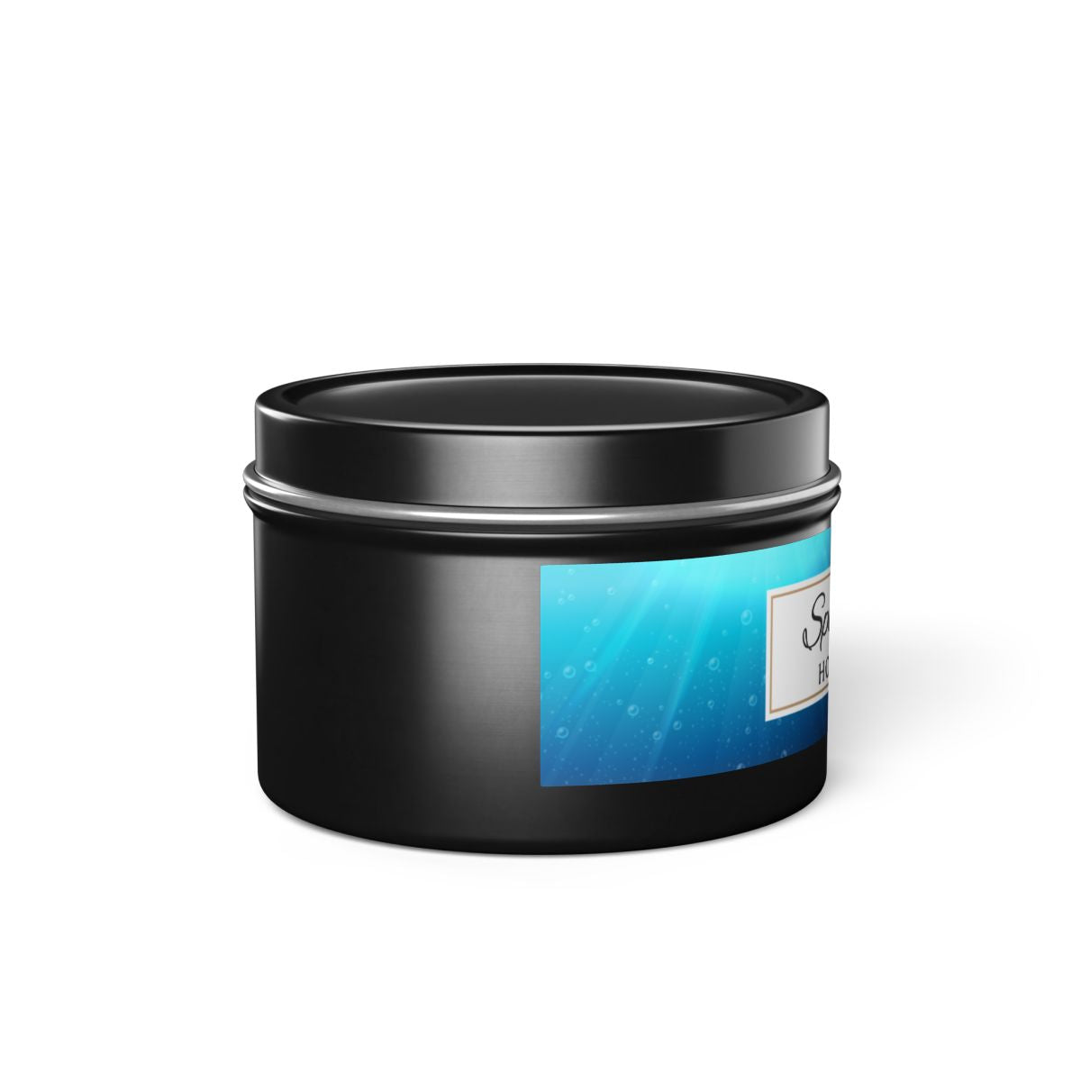 Spa Retreat Coconut Soy Wax Candle, 4 oz. Black Tin Jar with Lid - Spa Scented Candle, Relaxation Candle, Aromatherapy