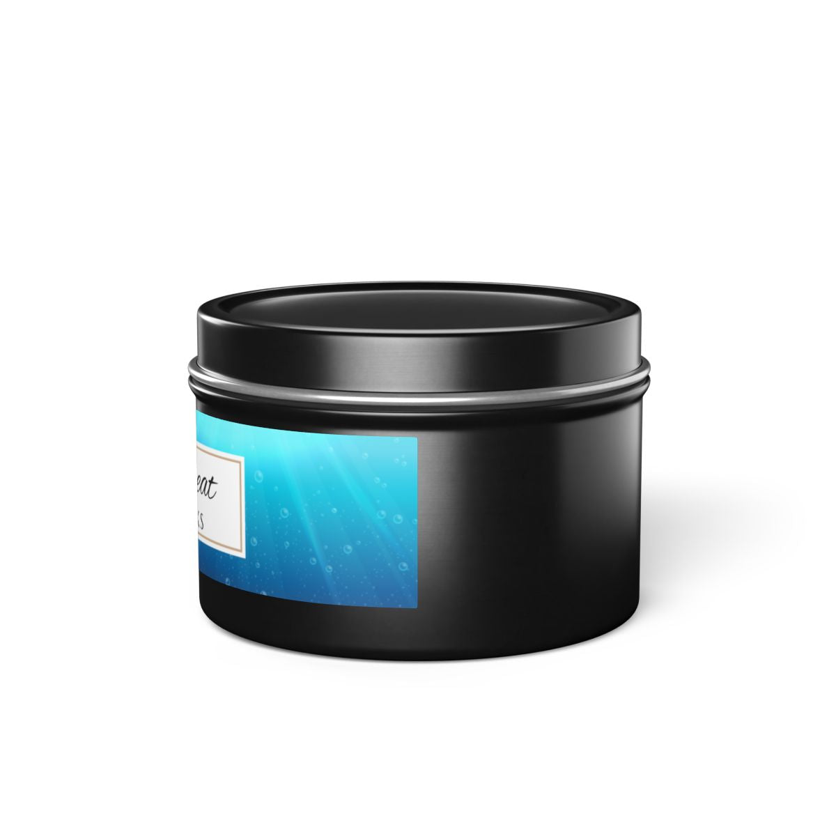 Spa Retreat Coconut Soy Wax Candle, 4 oz. Black Tin Jar with Lid - Spa Scented Candle, Relaxation Candle, Aromatherapy