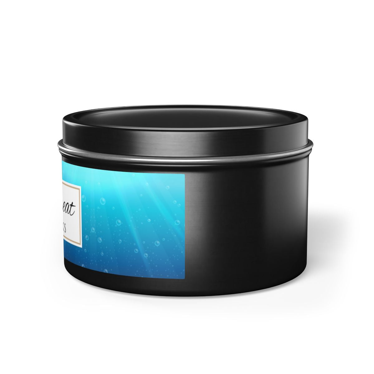 Spa Retreat Coconut Soy Wax Candle, 8 oz. Black Tin Jar with Lid - Spa Scented Candle, Relaxation Candle, Aromatherapy