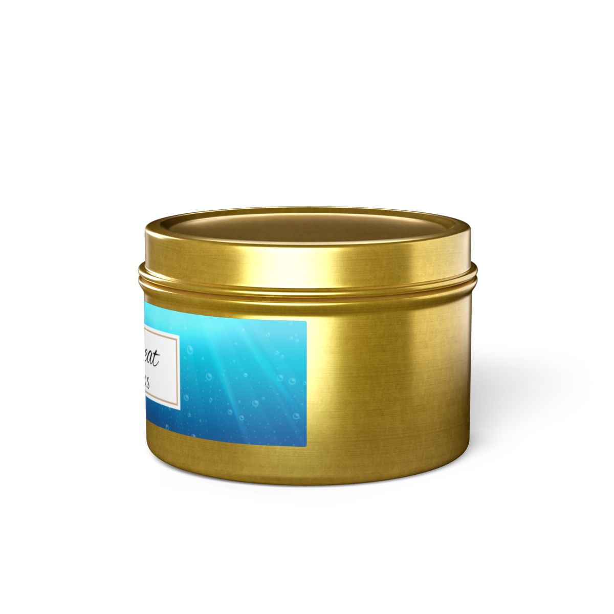 Spa Retreat Coconut Soy Wax Candle, 4 oz. Gold Tin Jar with Lid - Spa Scented Candle, Relaxation Candle, Aromatherapy