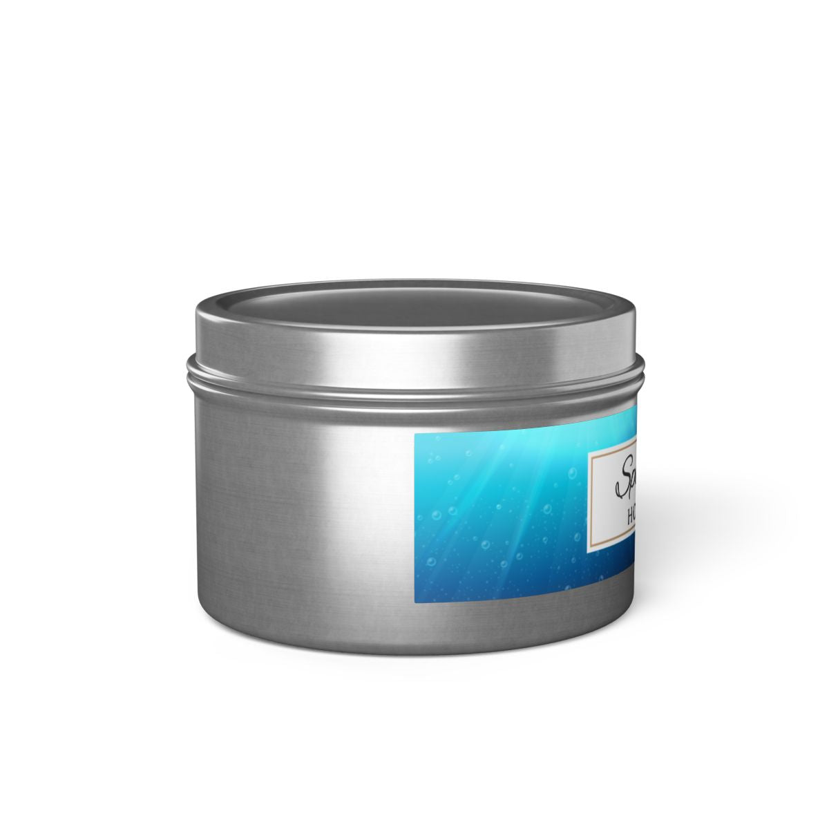 Spa Retreat Coconut Soy Wax Candle, 4 oz. Silver Tin Jar with Lid - Spa Scented Candle, Relaxation Candle, Aromatherapy