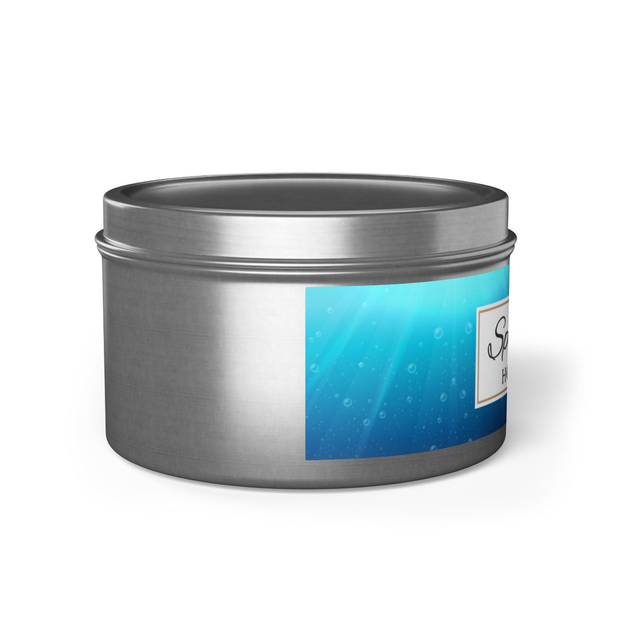 Spa Retreat Coconut Soy Wax Candle, 8 oz. Silver Tin Jar with Lid - Spa Scented Candle, Relaxation Candle, Aromatherapy