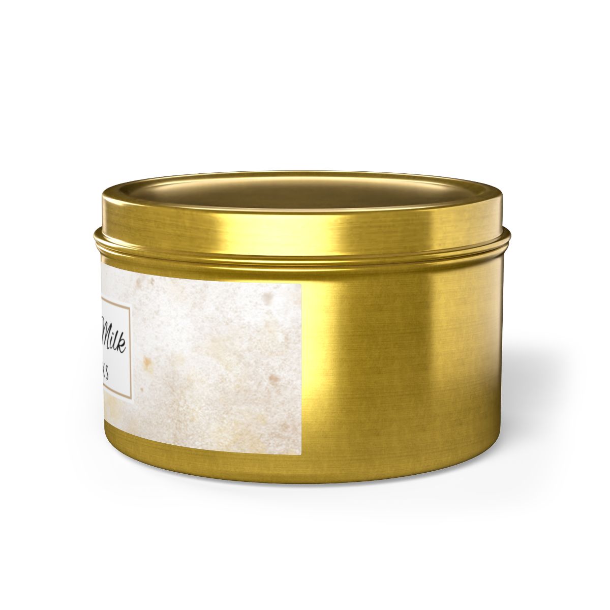 Spiced Oat Milk Scented Coconut Soy Wax Candle, 8 oz. Gold Tin Jar with Lid - Cinnamon Scented Candle, Cozy Candle, Gourmand Spice Candle