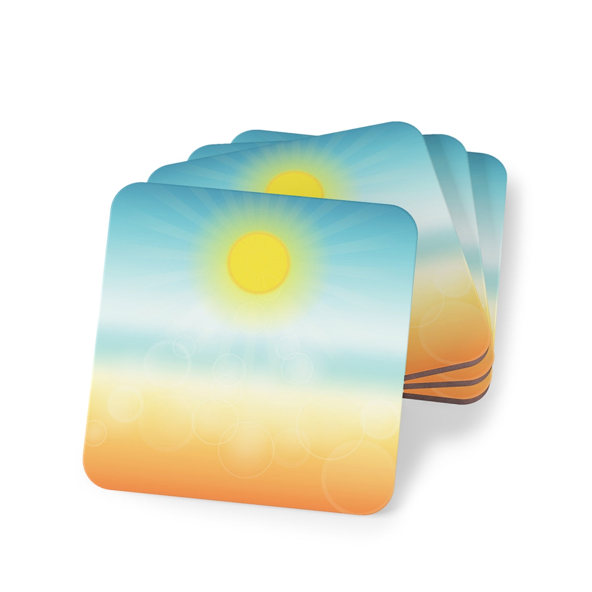 Sun Washed Coasters Hardboard Back - 4 Pack