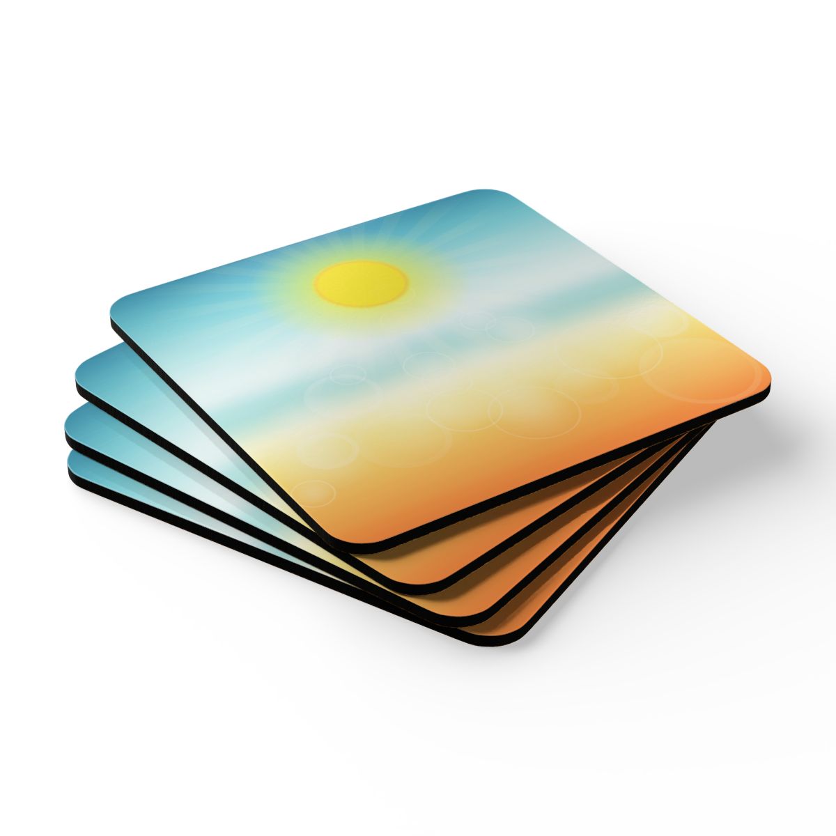 Sun Washed Coasters Hardboard Back - 4 Pack