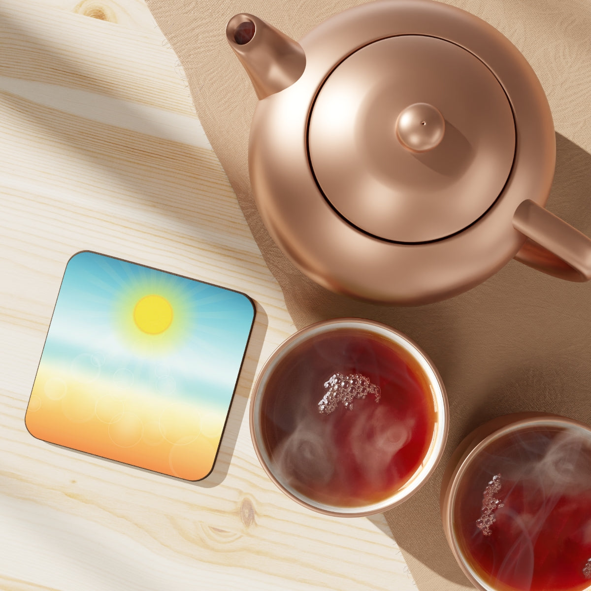 Sun Washed Coasters Hardboard Back - 4 Pack