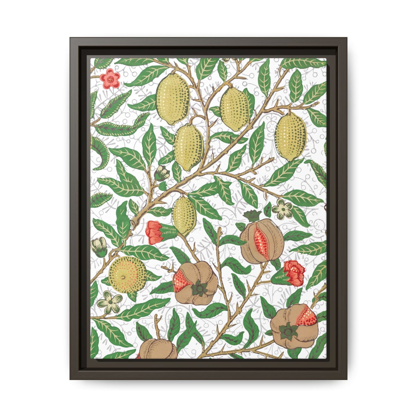 Lemon Verbena Framed Matte Canvas Art - Multiple Frame Colors & Size Options