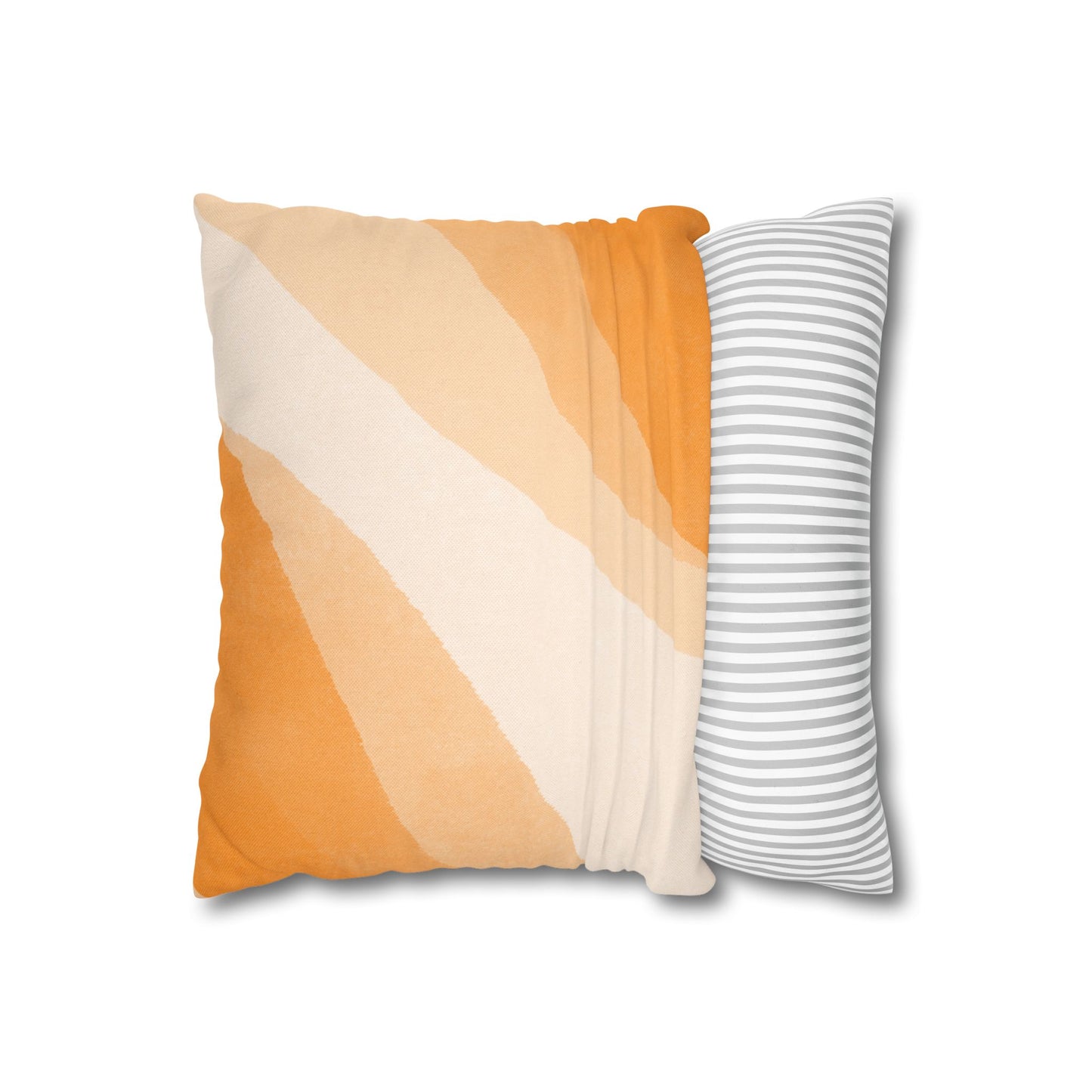 Orange Creamsicle Printed Square Pillow Cover (no insert) -  Multiple Sizes (14"x14", 16"x16", 18"x18", 20"x20"), Includes zipper closure
