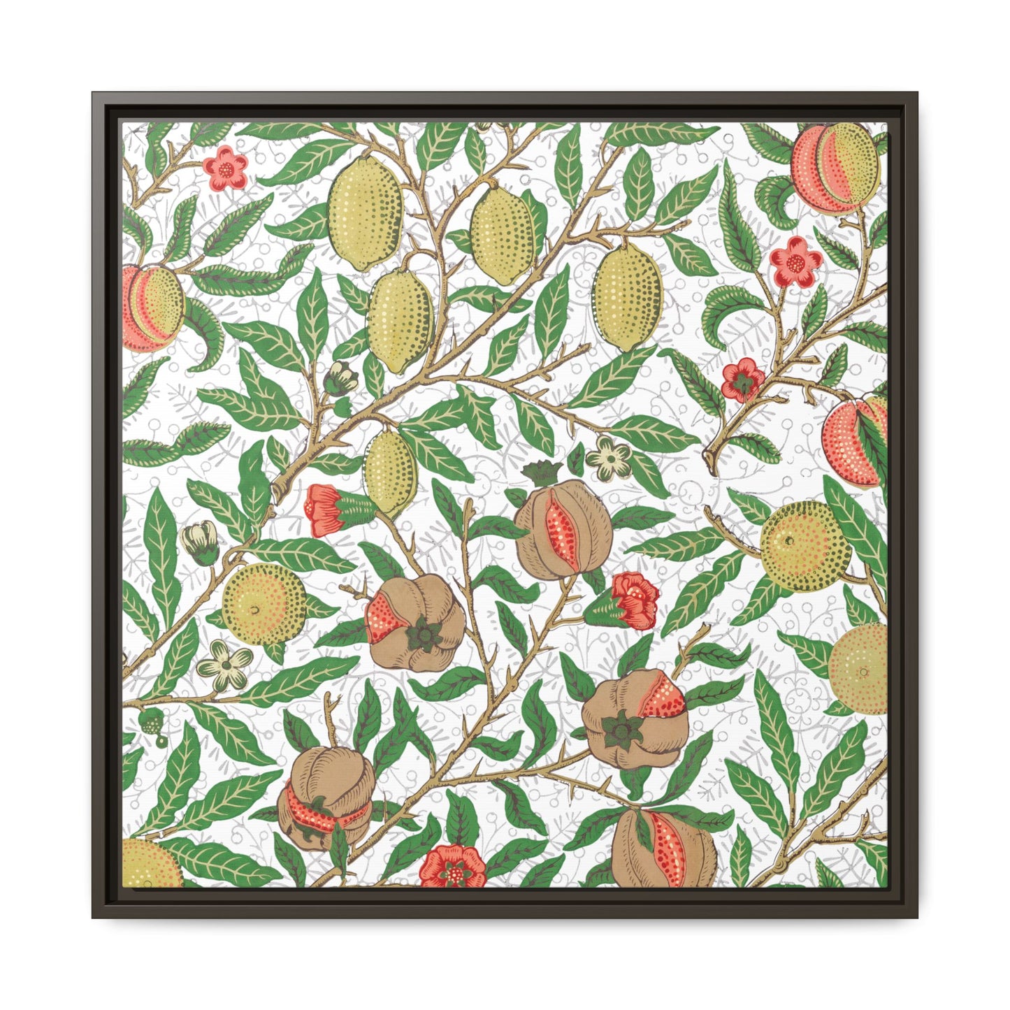 Lemon Verbena Framed Matte Canvas Art - Multiple Frame Colors & Size Options