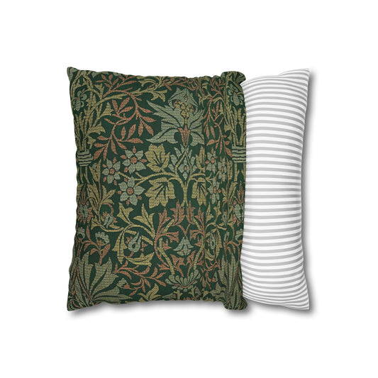 Flower Garden Printed Square Pillow Cover (no insert) -  Multiple Sizes (14"x14", 16"x16", 18"x18", 20"x20"), Includes zipper closure
