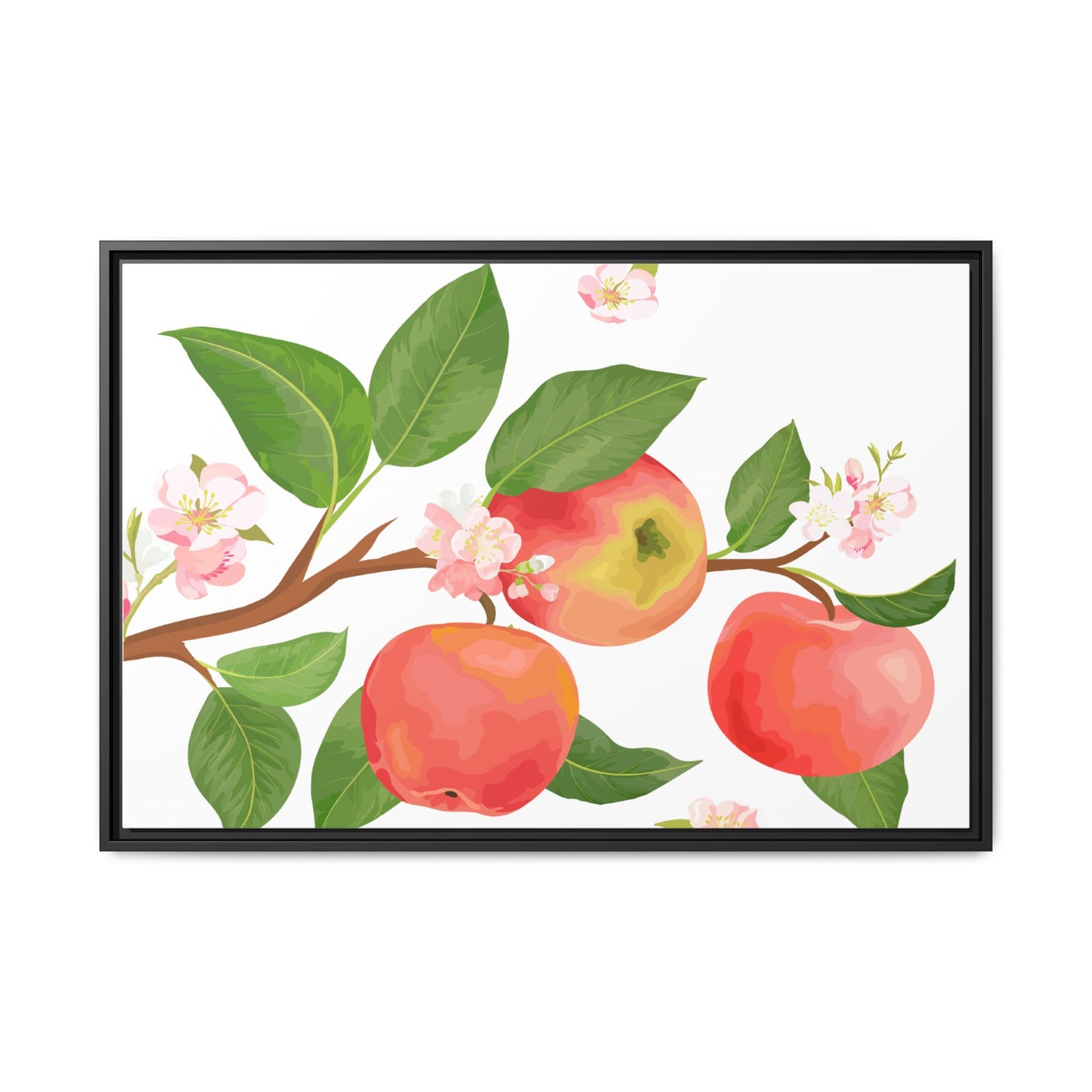Apple Harvest Framed Matte Canvas Art - Multiple Frame Colors & Size Options