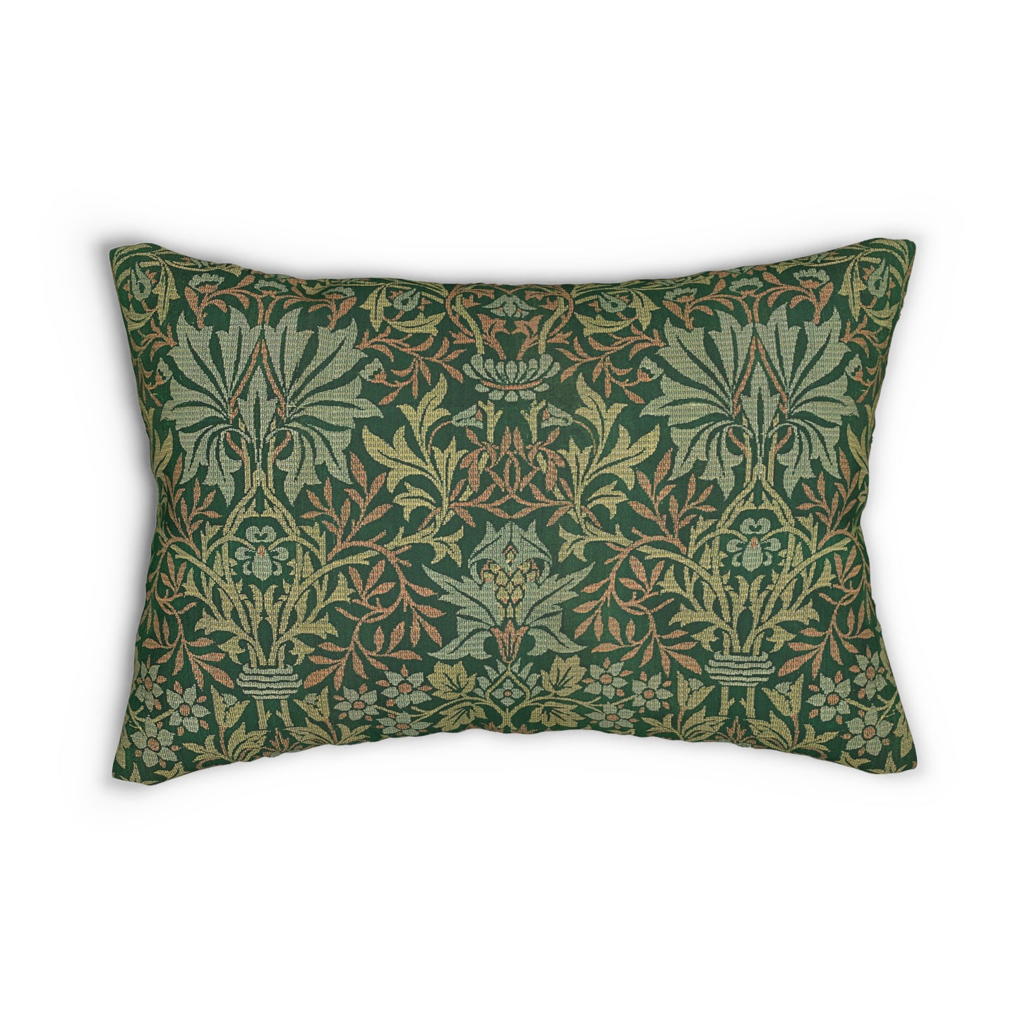 Flower Garden Printed  Lumbar Pillow with Insert (20" x 14") - Includes insert and zipper closure