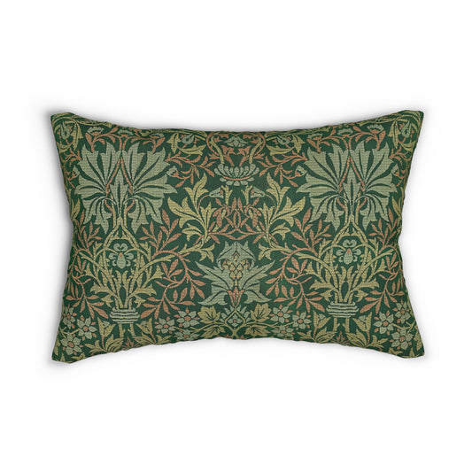 Flower Garden Printed  Lumbar Pillow with Insert (20" x 14") - Includes insert and zipper closure