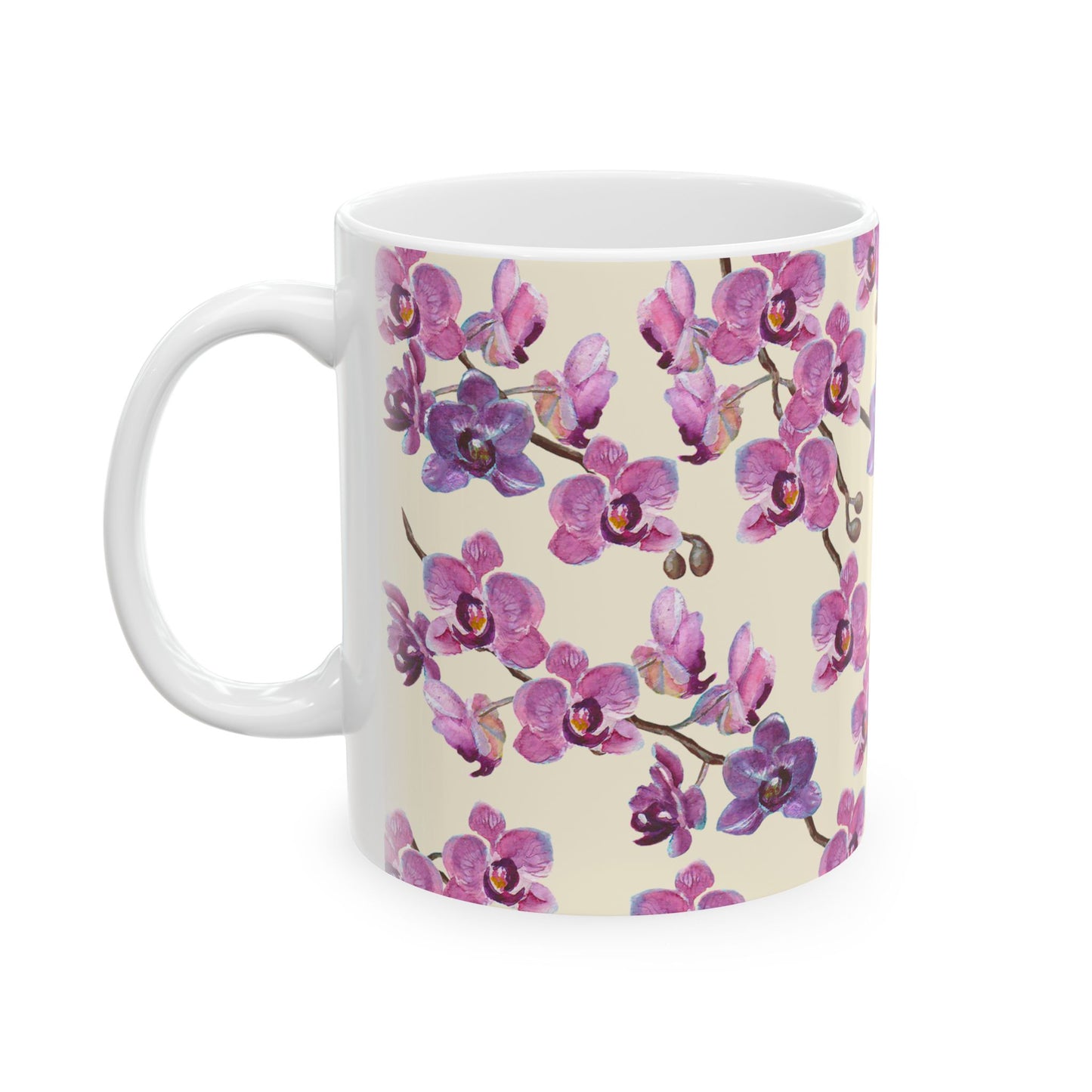 Vanilla Orchid Ceramic Mug - 11 oz. & 15 oz. options