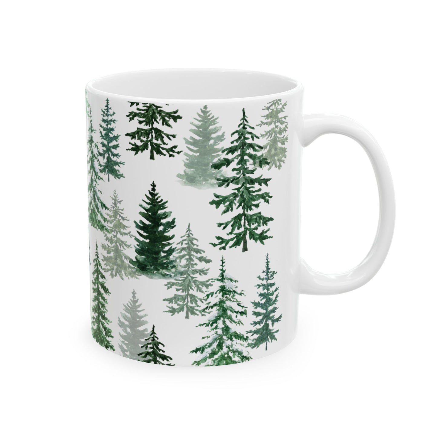 Fraser Fir Mug - 11 oz. & 15 oz. options, Christmas Mugs, Winter Coffee Mug, Christmas Coffee Cup Gift