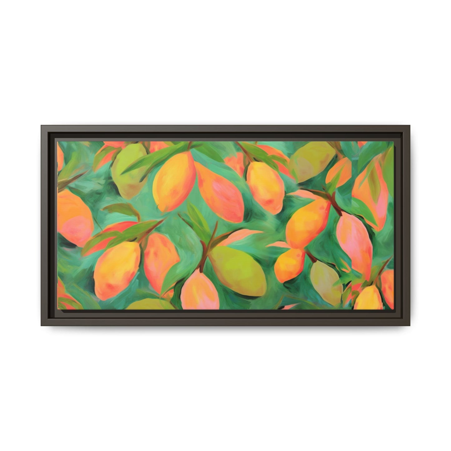 Mangoes Framed Matte Canvas Art - Multiple Frame Color &  Size Options