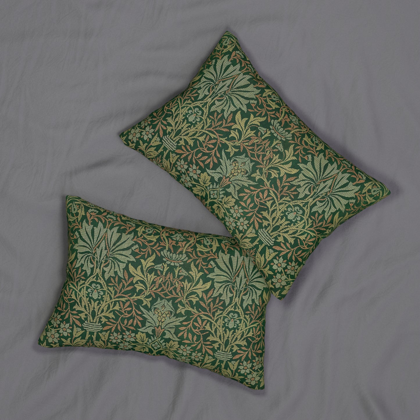 Flower Garden Printed  Lumbar Pillow with Insert (20" x 14") - Includes insert and zipper closure
