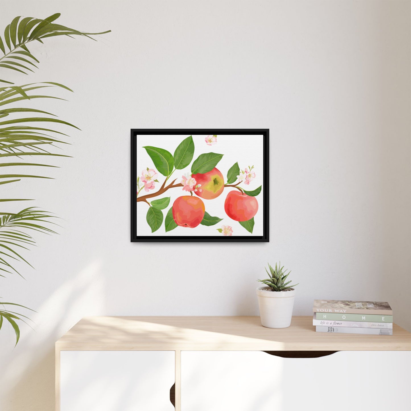 Apple Harvest Framed Matte Canvas Art - Multiple Frame Colors & Size Options